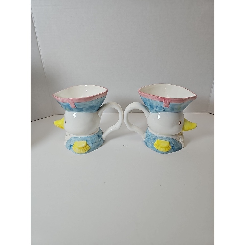 Vintage Fitz and Floyd Duck Admiral Revolutionary War Mug And Pitcher - Picture 9 of 15